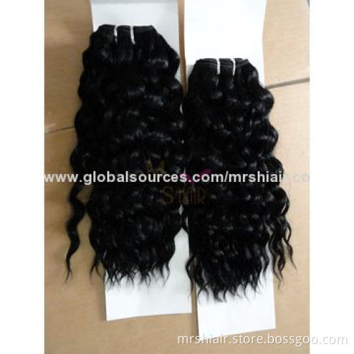 New Arrival, Human Hair Weave, Indian Curly 12-inch 1# Color